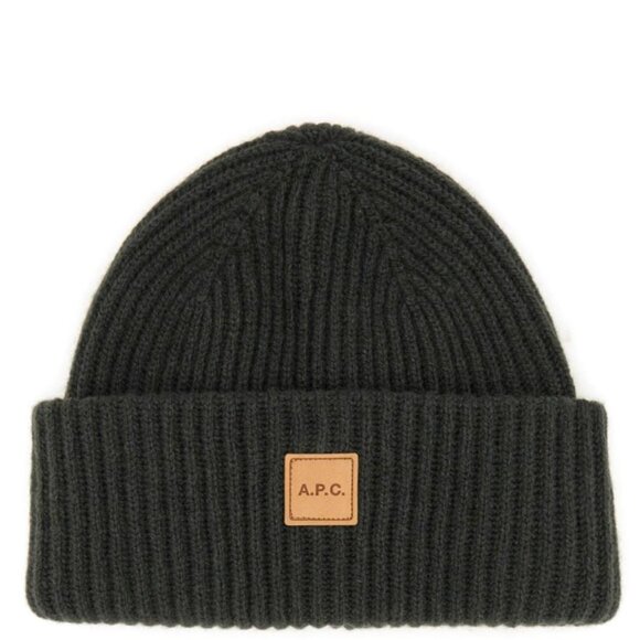 A.P.C. MICHELE KNIT WOOL & CASHMERE BEANIE IN GREEN SIZE 1 / SMALL/MEDIUM main image 5